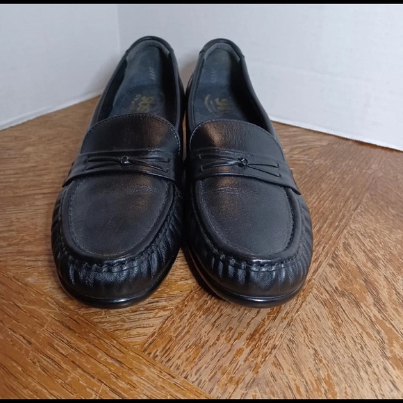 SAS Easier Black Leather Loafers Tripad Slip On Shoes Women’s Size 8.5 - Picture 5 of 9